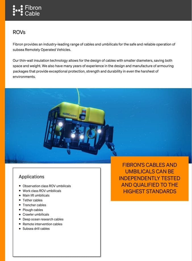 Fibron ROVs brochure